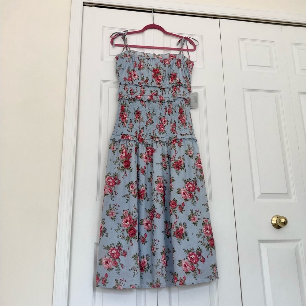 🤩 szL NSR floral print smocked summer dress